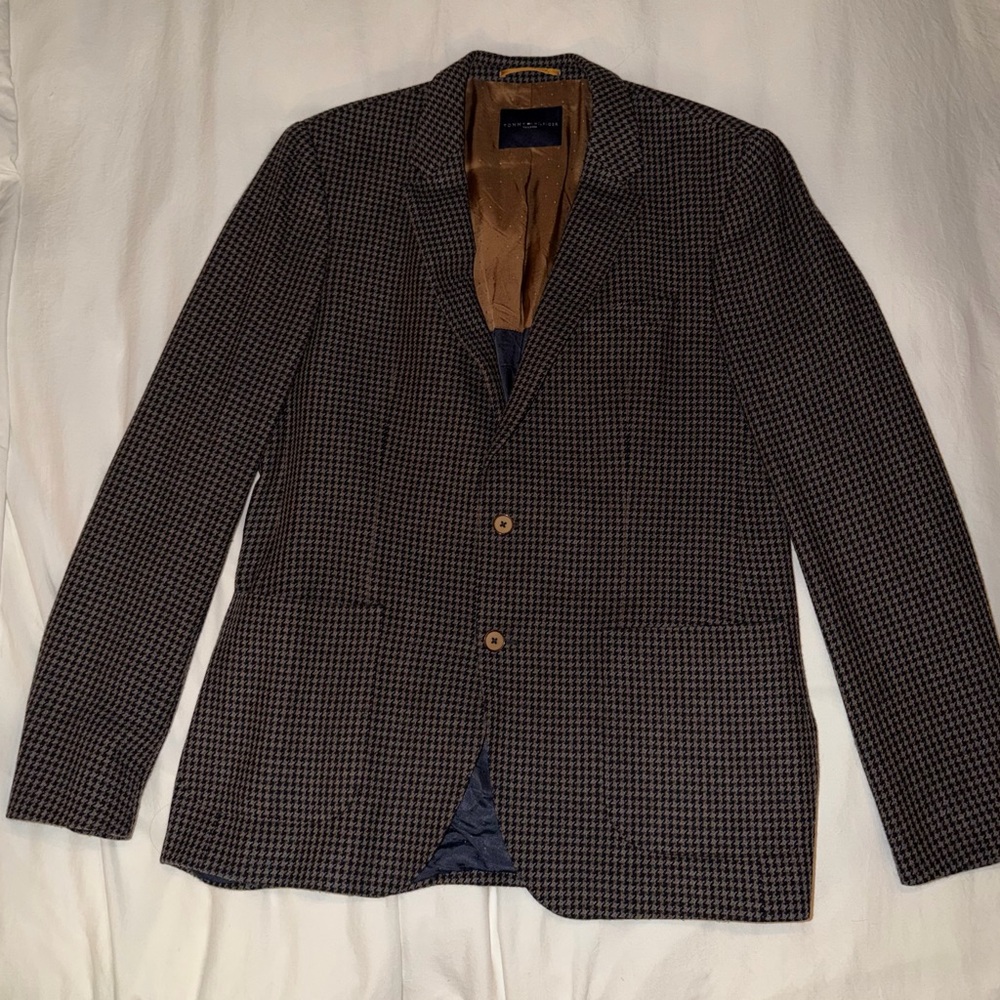 Tommy Hilfiger Brown Checkered Blazer